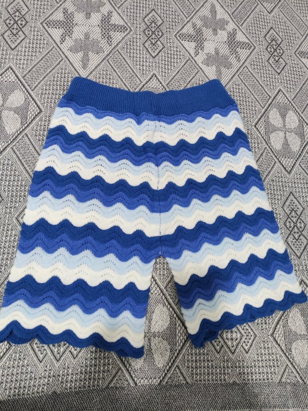 Casablanca Wavy Openwork Knit Cardigan and Shorts Set - Picture 9 of 12